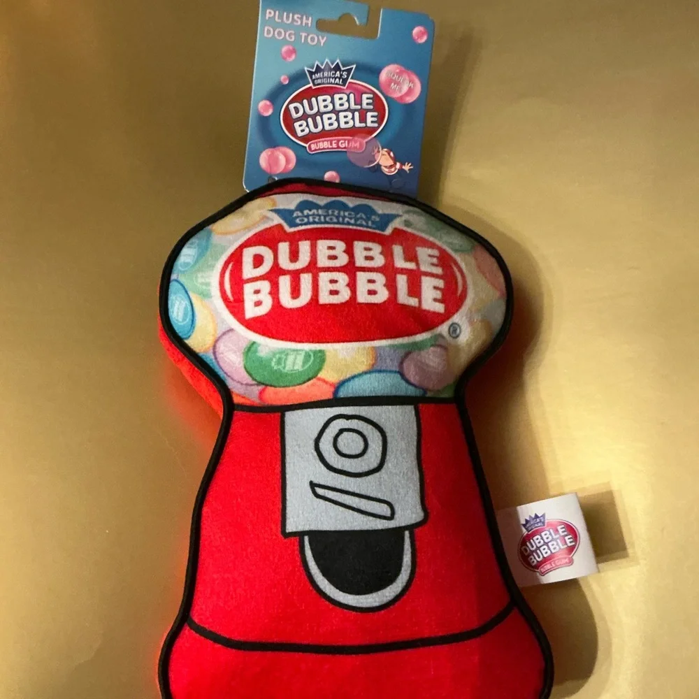 Red Plush Gumball Machine Small Medium Dog Toy